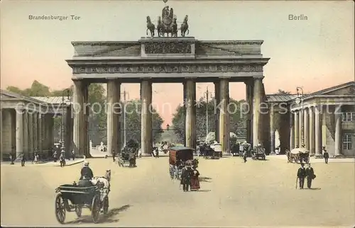 Brandenburgertor Berlin Pferdekutschen Kat. Gebude und Architektur