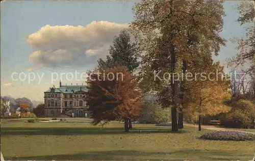 Verlag Photochromie Nr. 3242 Serie 188 Dresden Grosser Garten im Herbst Kat. Verlage