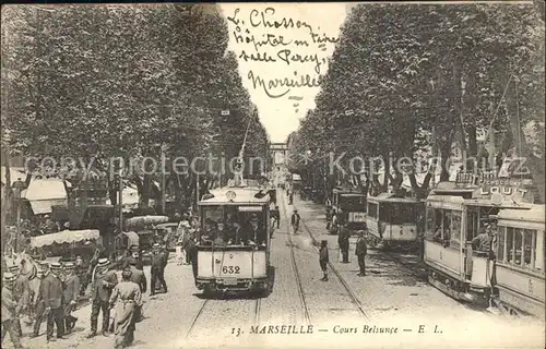 Strassenbahn Marseille Cours Belsunce  Kat. Strassenbahn