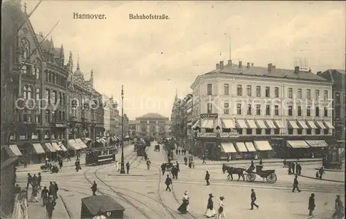 Strassenbahn Hannover Bhanhofstrasse  Kat. Strassenbahn