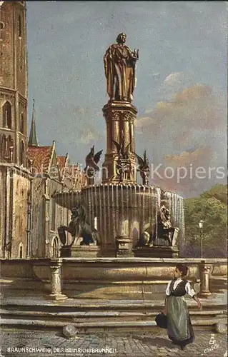 Verlag Tucks Oilette Nr. 631 B Braunschweig Heinrichsbrunnen  Kat. Verlage