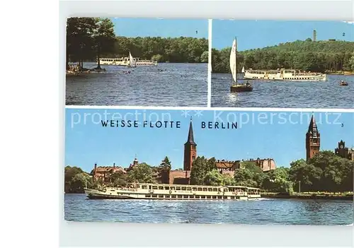 Motorschiffe Weisse Flotte Berlin Langer See Muggelturm Koepenicker Becken Kat. Schiffe