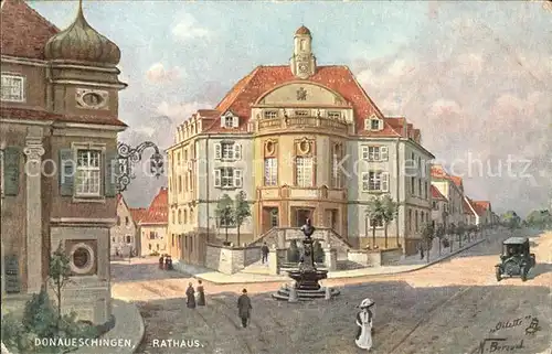 Verlag Tucks Oilette Nr. 780 Donaueschingen Rathaus N. Beraud  Kat. Verlage