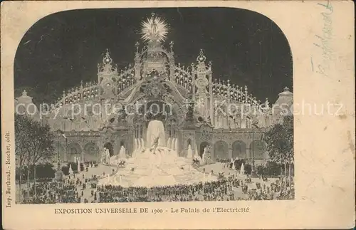 Exposition Universelle Paris 1900 Palais de l Electricite  Kat. Expositions