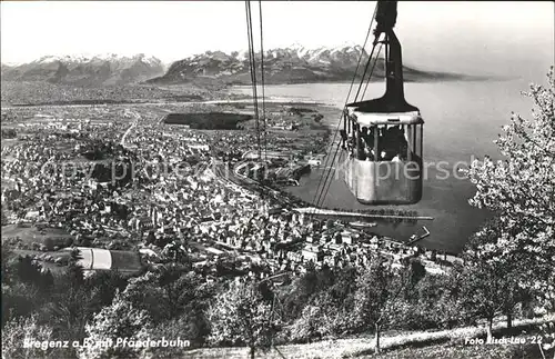 Foto Risch Lau Nr. 22 Bregenz am Bodensee Pfaenderbahn  Kat. Fotografie