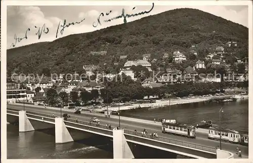 Strassenbahn Heidelberg Neue Bruecke  Kat. Strassenbahn