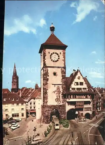 Strassenbahn Freiburg im Breisgau Schwabentor  Kat. Strassenbahn