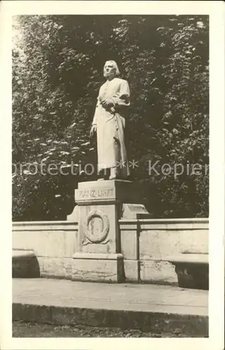 Liszt Franz Komponist Denkmal Weimar  Kat. Musik