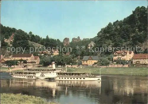 Dampfer Seitenrad Dresden Rathen Talwaechter Lokomotive Lamm  Kat. Schiffe