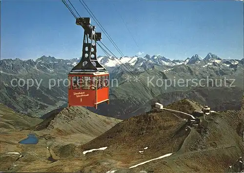 Seilbahn Weissfluhgipfel Parsenn Silvrettagruppe Piz Linard Kat. Bahnen