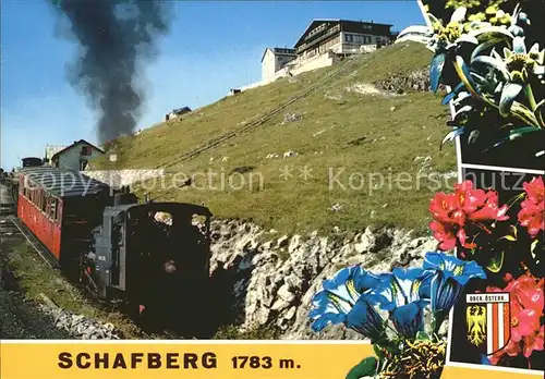 Zahnradbahn Schafberggipfel Berghotel Himmelpforthuette St. Wolfgang Kat. Bergbahn