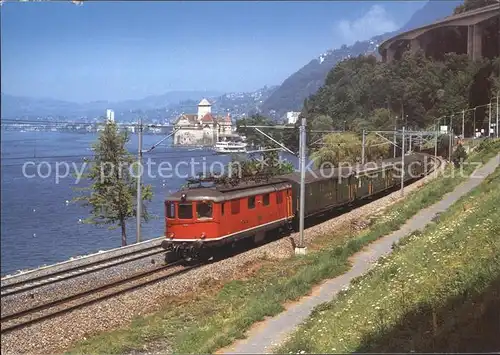 Eisenbahn Elektro Schnellzuglokomotive Re 4 4 Nr. 10038 Strecke Lausanne Martigny  Kat. Eisenbahn