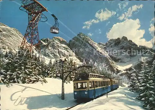 Zugspitzbahn Zahnradbahn Seilbahn Riffelriss Riffelwand Zugspitzgipfel Kat. Eisenbahn