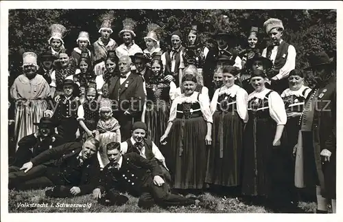 Trachten Schwarzwald Volkstracht Gruppenfoto Kat. Trachten