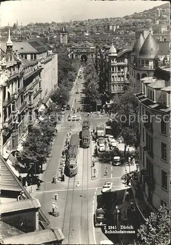 Strassenbahn Zuerich Bahnhofstrasse  Kat. Strassenbahn