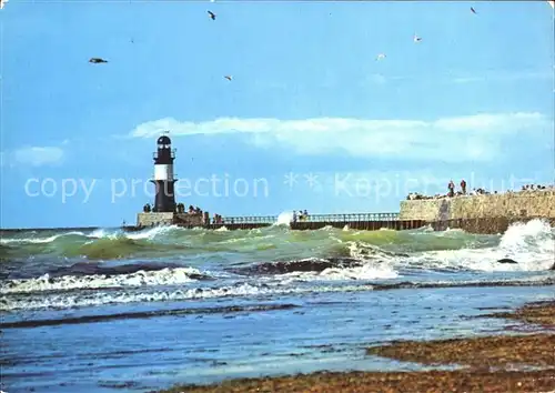 Leuchtturm Lighthouse Mole Rostock Warnemuende  Kat. Gebaeude