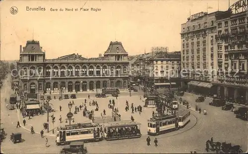 Strassenbahn Bruxelles Gare du Nord Place Rogler  Kat. Strassenbahn