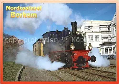 Lokomotive Dampflok Nordseeinsel Borkum  Kat. Eisenbahn