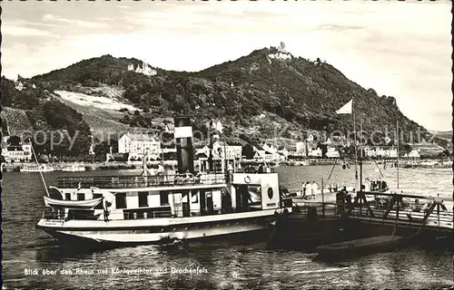 Dampfer Binnenschifffahrt Koenigswinter Drachenfels  Kat. Schiffe