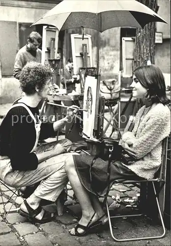 Kunsthandwerk Paris Portraitmaler Zeichner Place du Tertre Montmartre Kat. Handwerk