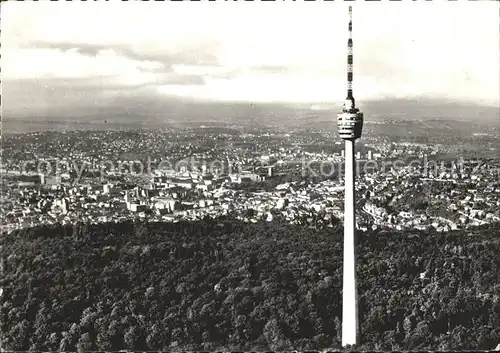 Fernsehturm Funkturm Stuttgart Fliegeraufnahme Kat. Gebaeude