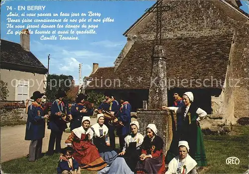 Trachten Frankreich Berry Eglise de Nohant Groupe Folkloriquue Les Gas du Berry Kat. Trachten