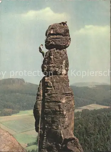 Bergsteigen Klettern Barbarine Pfaffenstein Kat. Bergsteigen