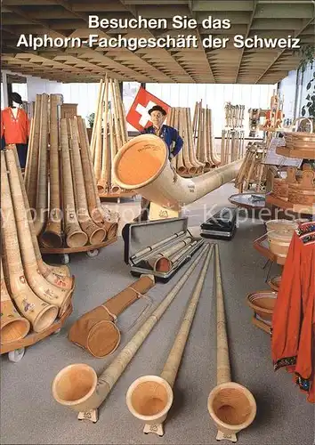 Alphorn Fachgeschaeft Alphornbau Stocker Kriens Luzern Kat. Musik