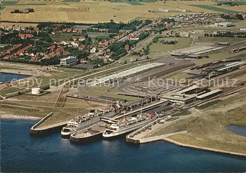 Schiffe Rodbyhavn Fliegeraufnahme Kat. Schiffe