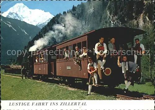 Musikanten Akkordeon Posaune Trompete Zillertalbahn  Kat. Musik