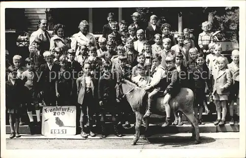 Zoo Frankfurt am Main Ponyreiten Kinder Gruppenfoto Kat. Tiere