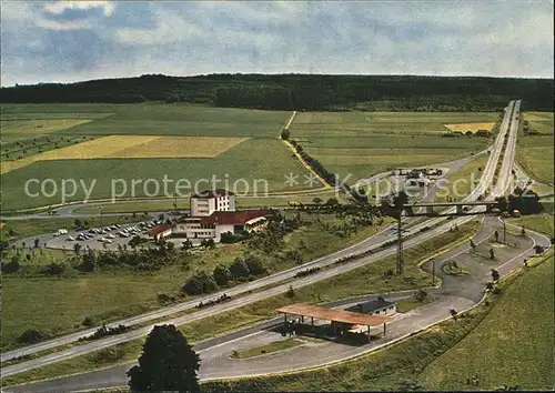 Autobahn Rasthaus Hotel Kassel Fliegeraufnahme Kat. Autos