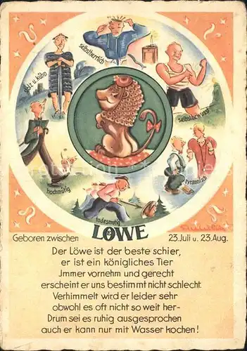 Sternzeichen Loewe  Kat. Besonderheiten