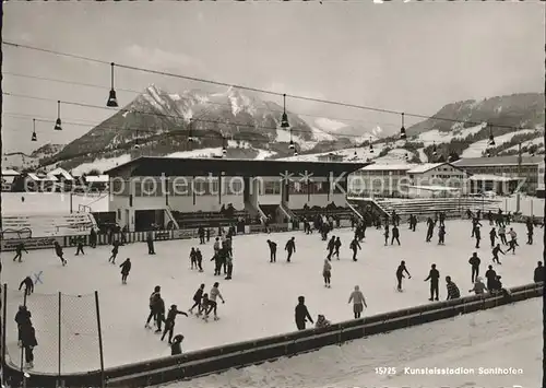 Eislaufen Schlittschuhlaufen Kunsteisstadion Sonthofen Gruenten  Kat. Sport