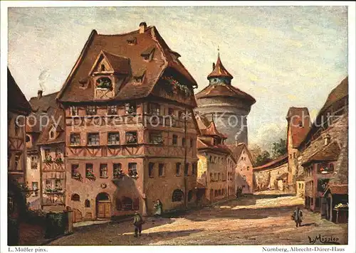 Moessler L. Nuernberg Albrecht Duerer Haus Kat. Kuenstlerkarte