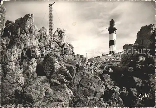 Leuchtturm Lighthouse Ouessant Phare du Creac h  Kat. Gebaeude