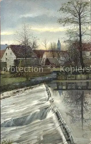 Verlag Photochromie Nr. 1342 Fluss Bauernhaus Litho Kat. Verlage