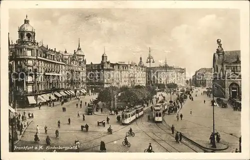 Strassenbahn Frankfurt am Main Hindenburgplatz Kat. Strassenbahn