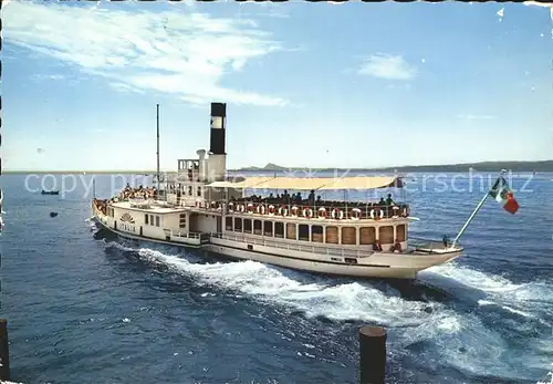 Dampfer Seitenrad Italia Lago di Garda  Kat. Schiffe