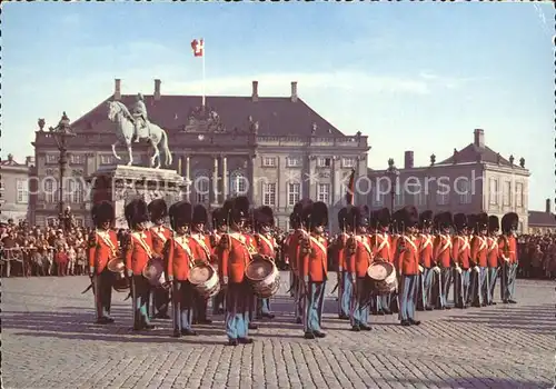 Leibgarde Wache Kobenhavn Vagtparaden Amalienborg Wachtparade  Kat. Polizei