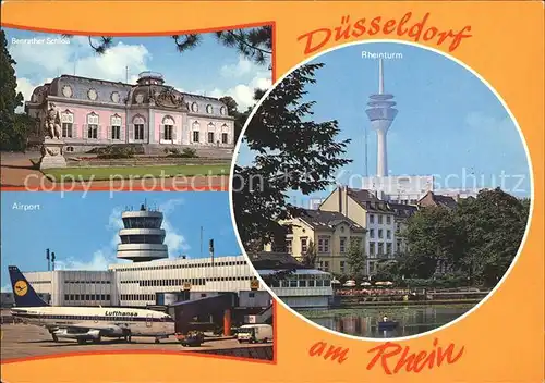 Lufthansa Duesseldorf Rheinturm Benrather Schloss  Kat. Flug