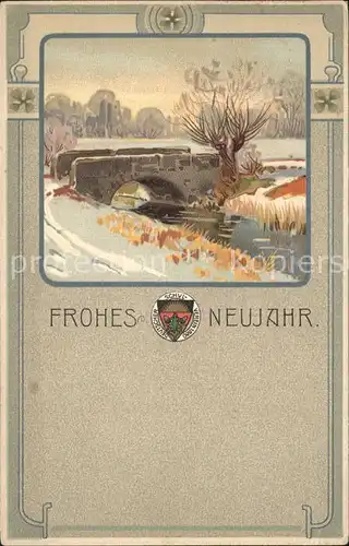 Verlag Schulverein Nr. 117 Neujahr Litho Kat. Bund der Deutschen