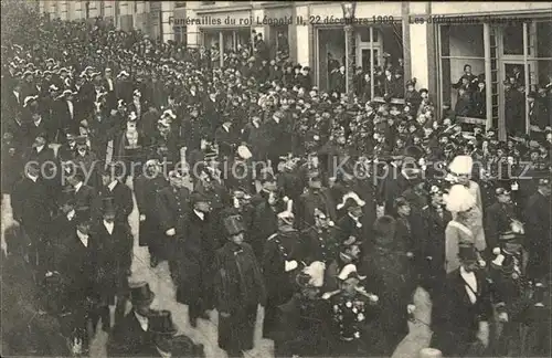 Adel Belgien Funerailles Roi Leopold II 22 Decembre 1909 Kat. Koenigshaeuser