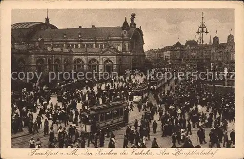 Strassenbahn Frankfurt am Main Hauptbahnhof Verkehr  Kat. Strassenbahn