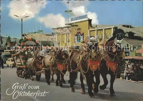 Oktoberfest Brauerei Pferdegespann  Kat. Feiern und Feste