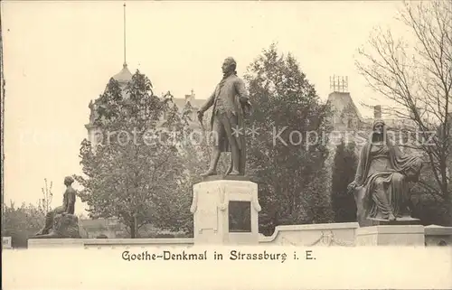 Goethe Johann Wolfgang von Denkmal Strassburg Elsass  Kat. Dichter