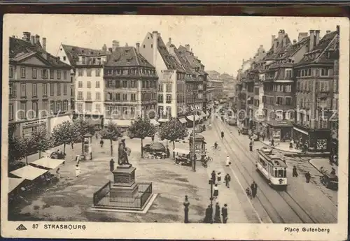 Strassenbahn Strasbourg Place Gutenberg Kat. Strassenbahn