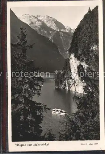 Foto Huber H. Nr. 1429 Koenigsee vom Malerwinkel Kat. Fotografie