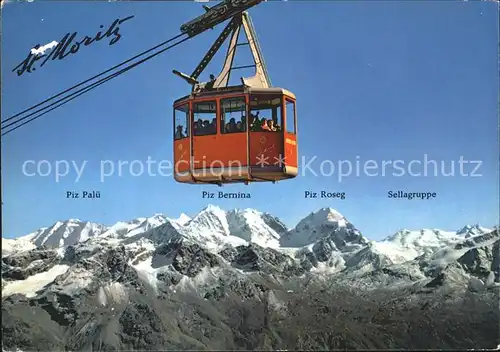 Seilbahn Corviglia Piz Nair St. Moritz Berninagruppe Kat. Bahnen