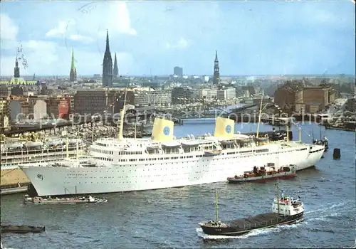 Dampfer Oceanliner Gripsholm Hamburg Hafen Kat. Schiffe